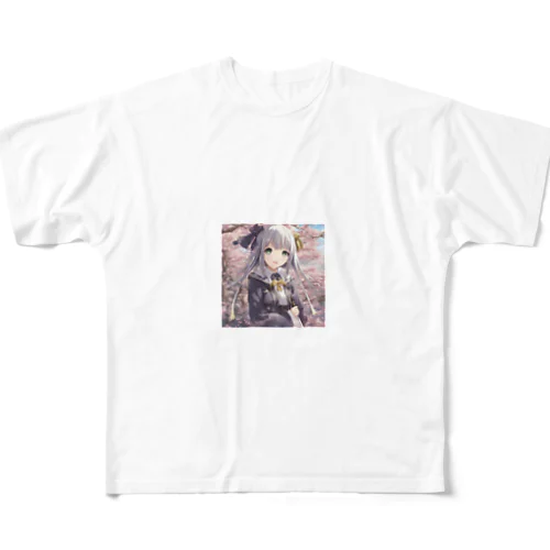 スクール萌え女子 All-Over Print T-Shirt