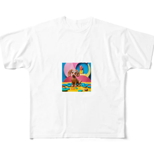 ダックスフンド All-Over Print T-Shirt