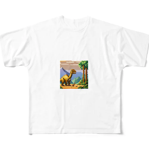 ドット絵マイアサウラ フルグラフィックTシャツ