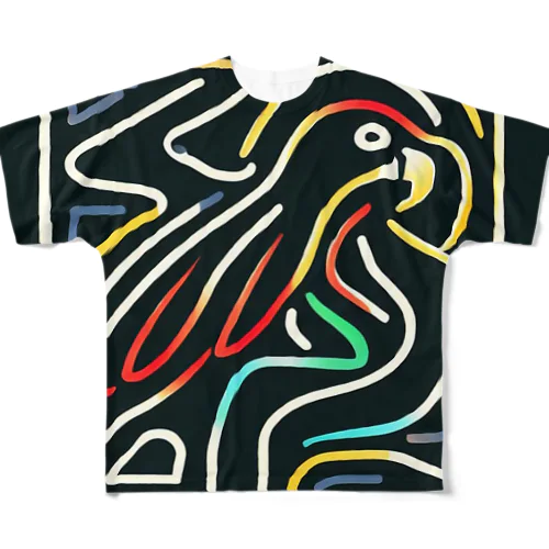 ナスカの地上絵「オウム」インスパイア01 All-Over Print T-Shirt