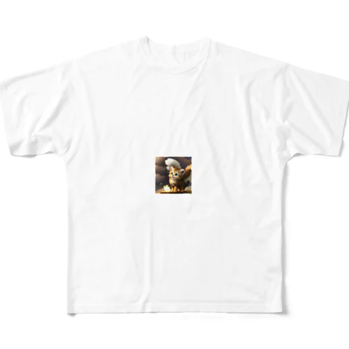 にゃんこ天使 All-Over Print T-Shirt