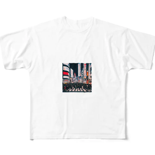 渋谷 All-Over Print T-Shirt