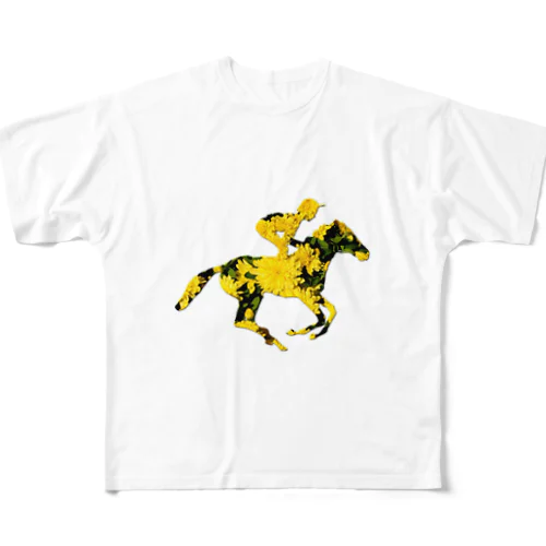 うま　Helianthus annuus フルグラフィックTシャツ