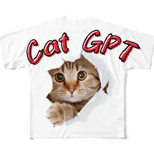 CatGPT フルグラフィックTシャツ