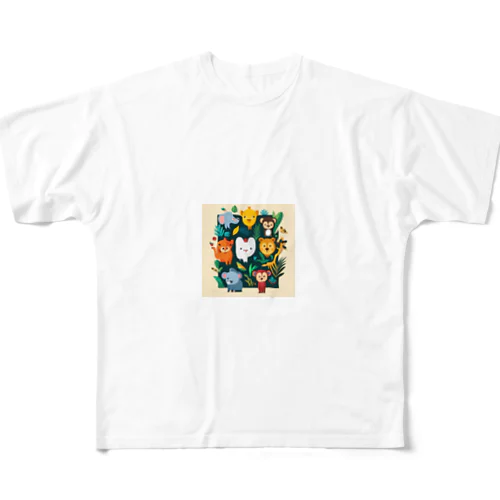動物の楽園 All-Over Print T-Shirt