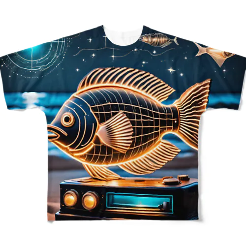 魚たちの演奏 All-Over Print T-Shirt