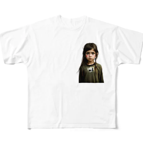 ウクライナ　少女 フルグラフィックTシャツ