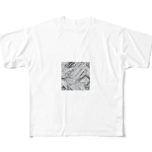 大理石 All-Over Print T-Shirt