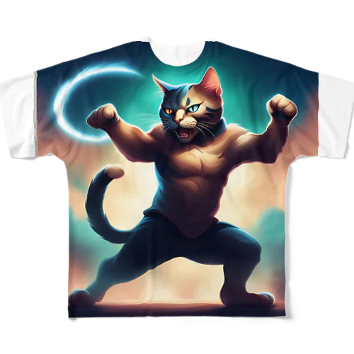 anineko Fighter リアル All-Over Print T-Shirt