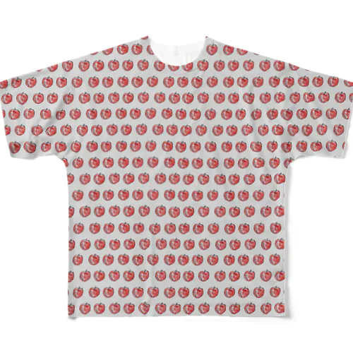 マレーグマが食べるリンゴB フルグラフィックTシャツ