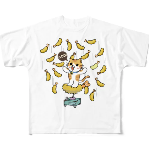 エビフライ神 フルグラフィックTシャツ