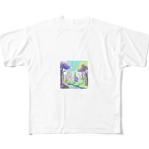 森のイラストグッズ All-Over Print T-Shirt