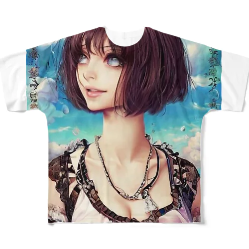 希望に満ちた娘 All-Over Print T-Shirt