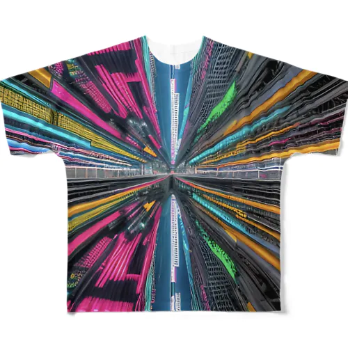 Neo Tokyoは午後の8時〜S All-Over Print T-Shirt