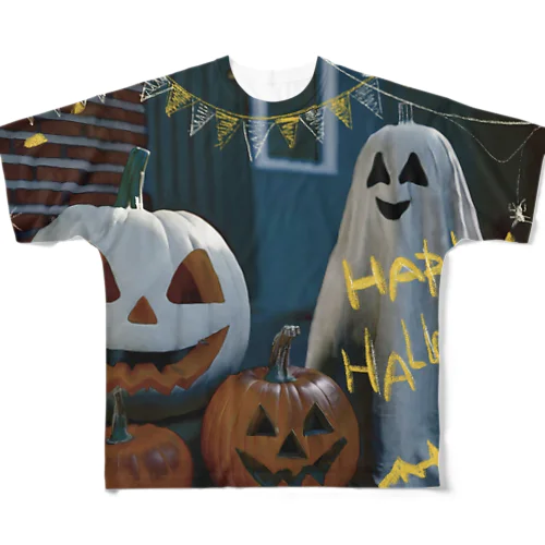 ハッピーハロウィン All-Over Print T-Shirt