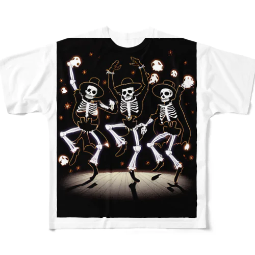 ハロウィンスケルトンダンス02 All-Over Print T-Shirt