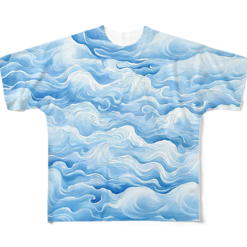 流れるリズム All-Over Print T-Shirt