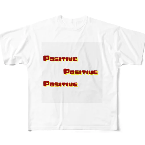 古着風　Positive All-Over Print T-Shirt