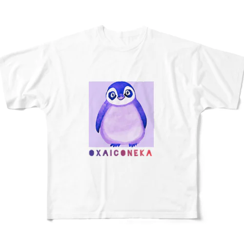 oxaiペンギン フルグラフィックTシャツ