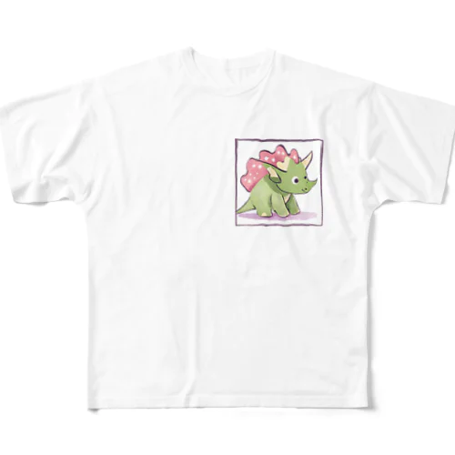 トリケラトプスくん All-Over Print T-Shirt