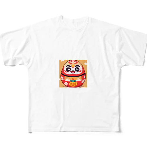 だるま フルグラフィックTシャツ