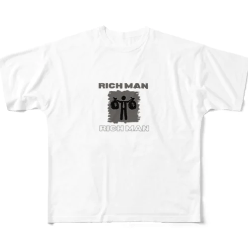 リッチマン1 フルグラフィックTシャツ