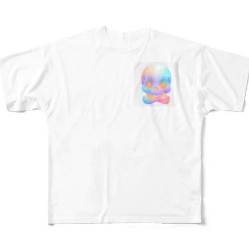 可愛いカラフルスカルグッズ All-Over Print T-Shirt