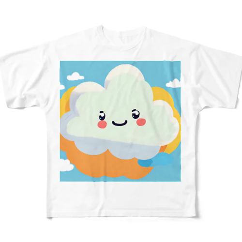 可愛い雲 All-Over Print T-Shirt