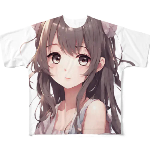 かわいい女の子イラストグッズ フルグラフィックTシャツ