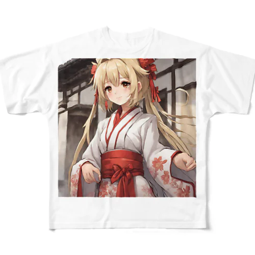 巫女様 フルグラフィックTシャツ