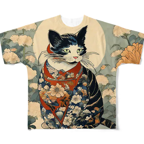 花魅猫 フルグラフィックTシャツ