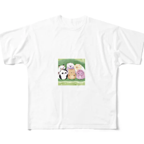 愛くるしいアニマルズ All-Over Print T-Shirt