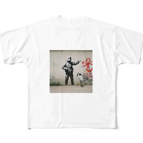 戦争と平和 フルグラフィックTシャツ