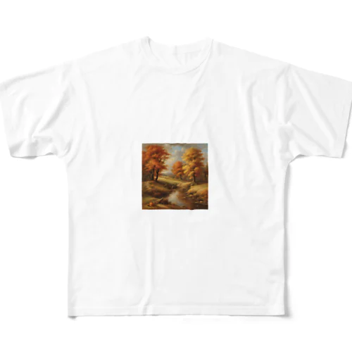 秋　おしゃれ All-Over Print T-Shirt