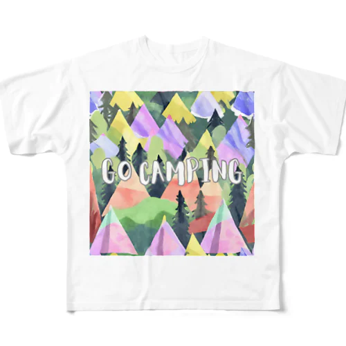 カラフルテントでGO CAMPING 2 フルグラフィックTシャツ