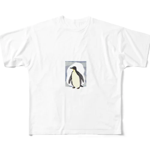 水彩画ペンギン All-Over Print T-Shirt