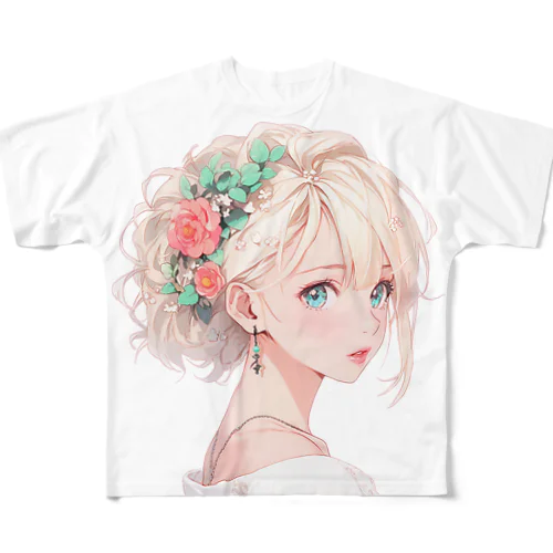 AI美少女イラスト フルグラフィックTシャツ