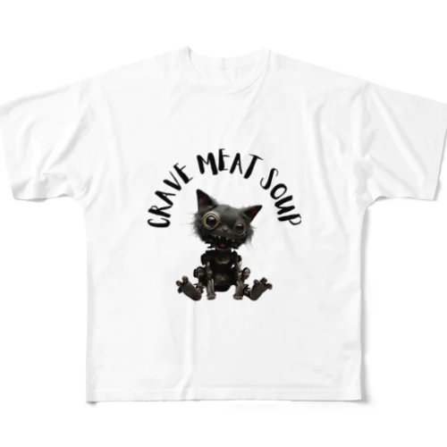 #Cyber Cat All-Over Print T-Shirt