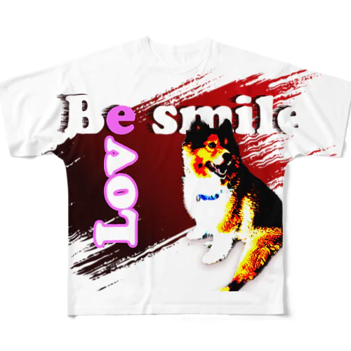 Be smile♡ フルグラフィックTシャツ