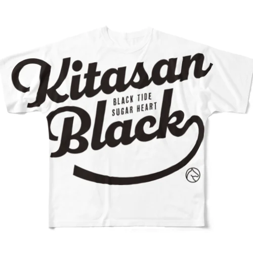 キタサンブラック（タイポグラフィBLACK） All-Over Print T-Shirt