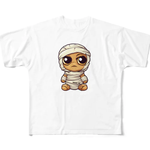 Wrapped Wonders Halloween Collection: Mummy #04 フルグラフィックTシャツ