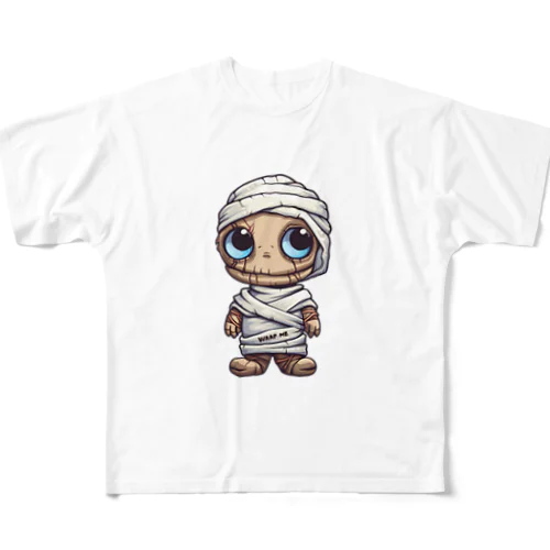 Wrapped Wonders Halloween Collection: Mummy #06 フルグラフィックTシャツ