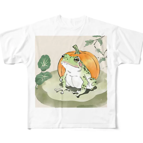 和カエルかぼちゃ2 All-Over Print T-Shirt