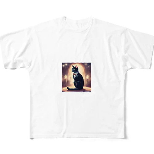 猫　紳士 All-Over Print T-Shirt