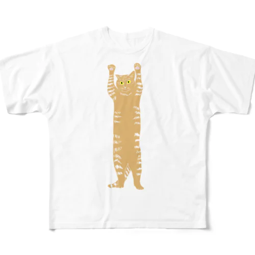 バンザイ猫　クリア All-Over Print T-Shirt