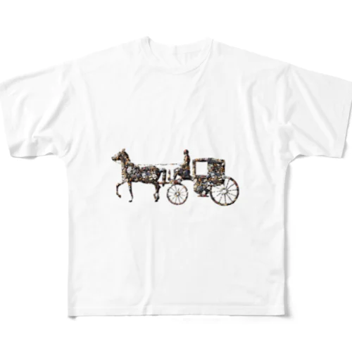 馬車　stone フルグラフィックTシャツ