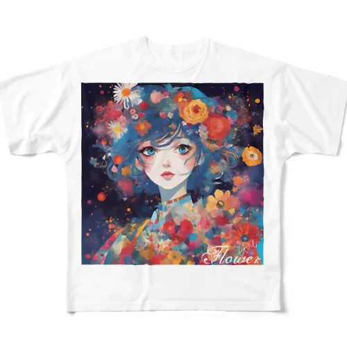 Flower Girl All-Over Print T-Shirt