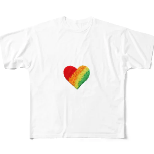 rainbow love フルグラフィックTシャツ