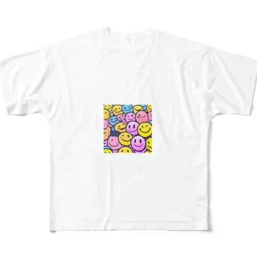 スマイルマークがいっぱい⑦ All-Over Print T-Shirt