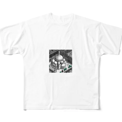 有名な観光スポットイメージ画像：イスタンブールのアヤソフィア（トルコ） All-Over Print T-Shirt